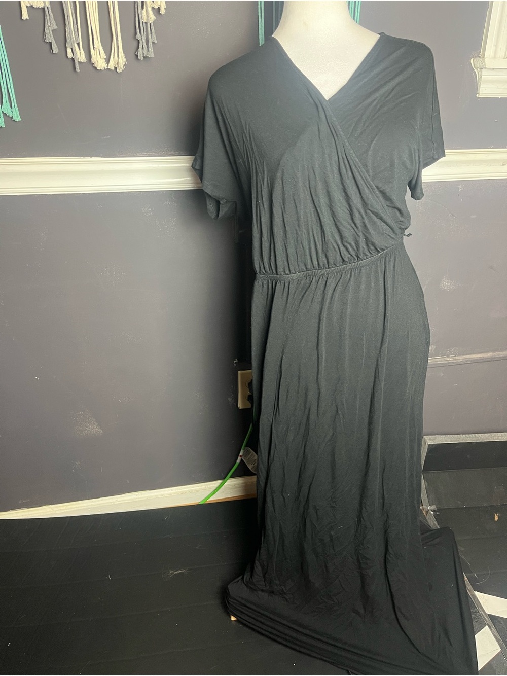 Old Navy Size Medium Black Wrap-Style Women’s Maxi Dress